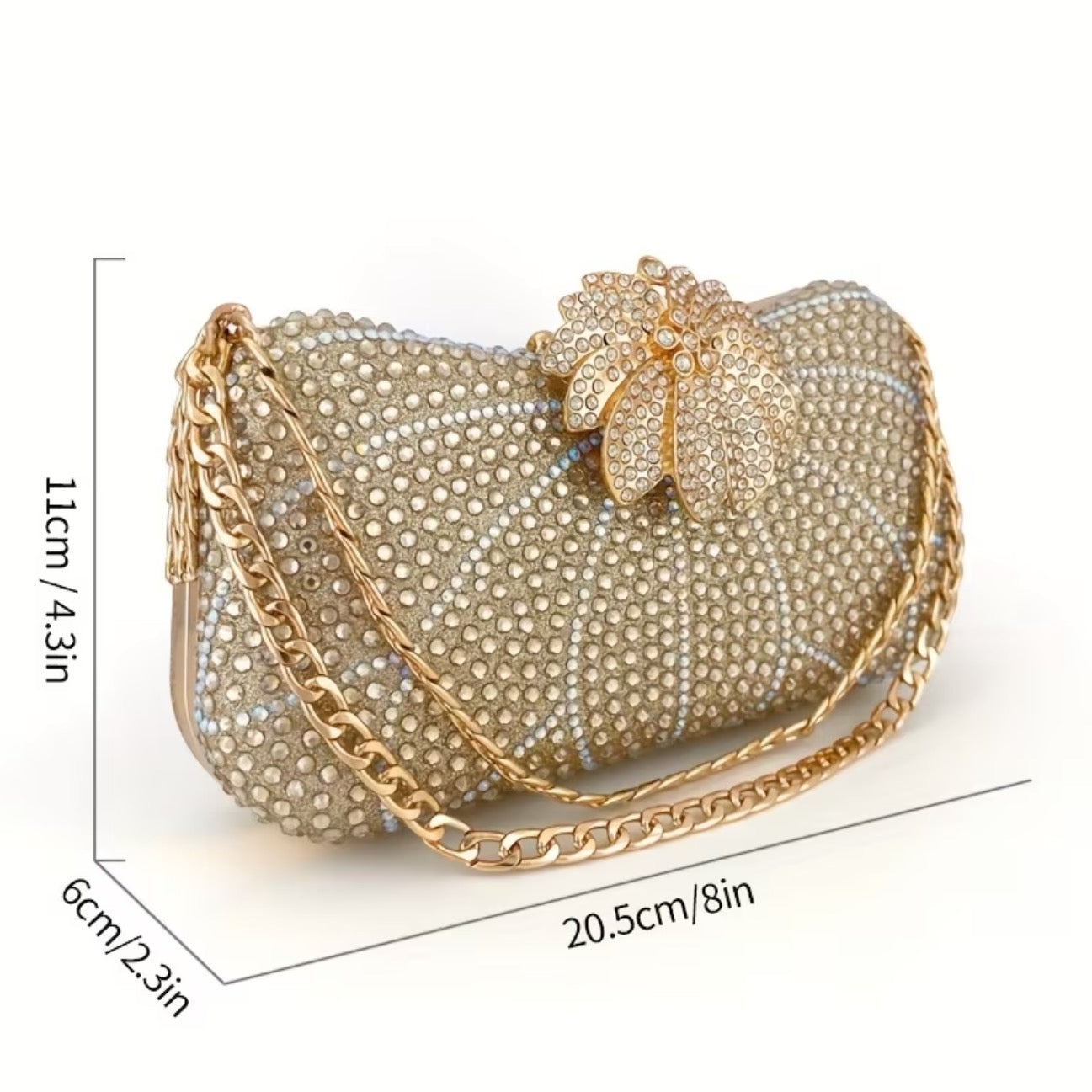 Crystal Floral Luxe Clutch
