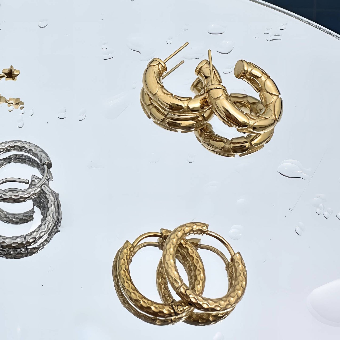 Arabella 18k Gold Hoop Earrings