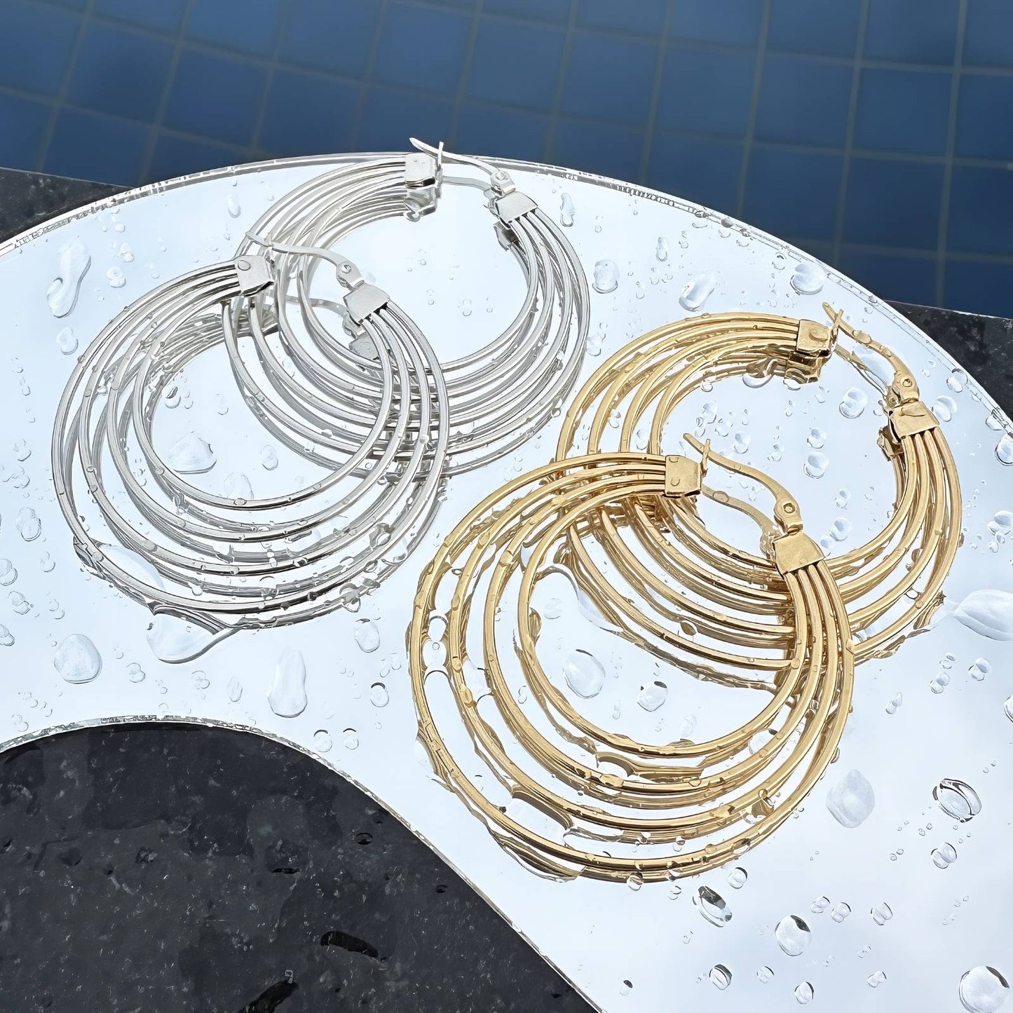 Gold-Tone Multi-Hoop Earrings