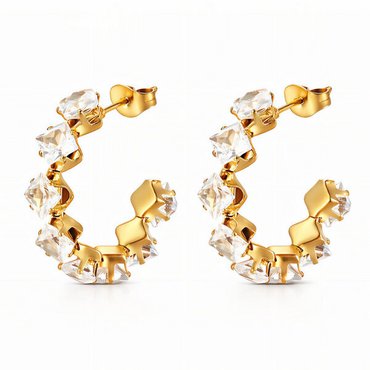 Clear Crystal Earrings