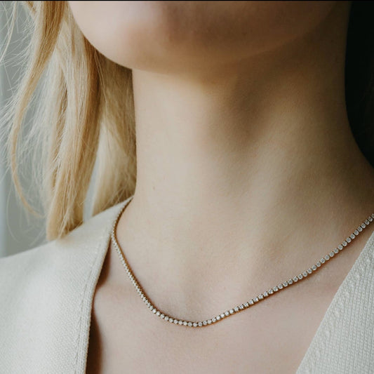 Gold Tennis Necklace