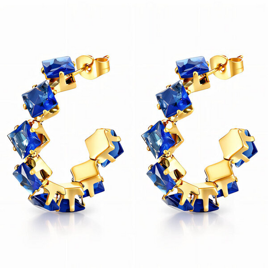 Cobalt Crystal Earrings