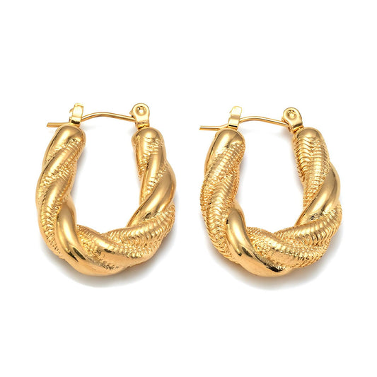 Twisted earrings.