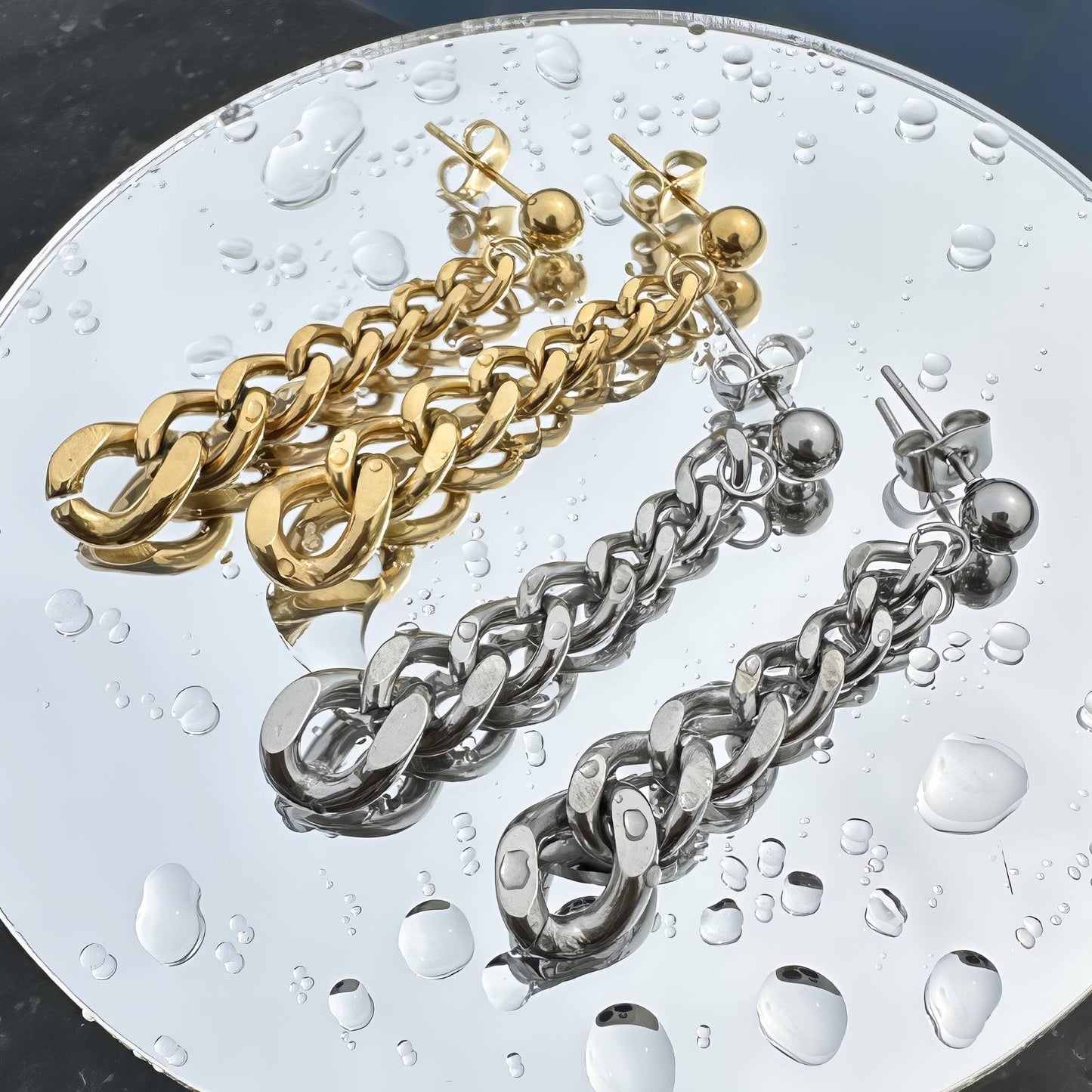Drop chain Links earrings