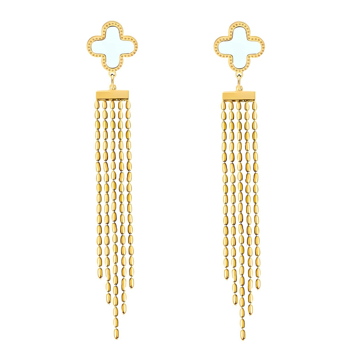 Clover Tassel Earrings