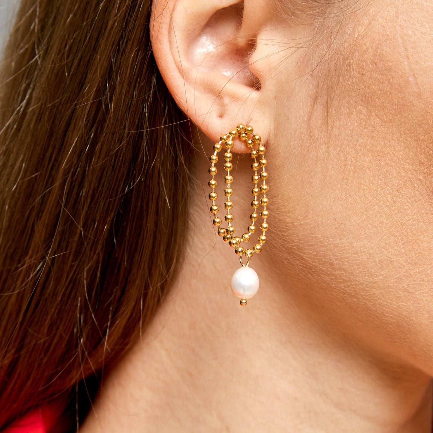 Beaded Pearl Earrings