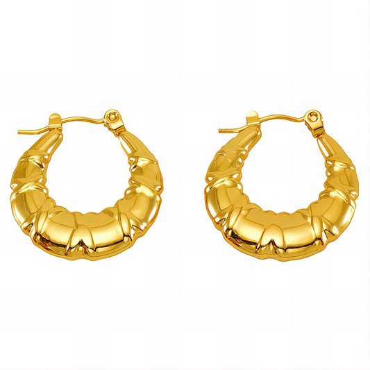 Bamboo Style Earrings.