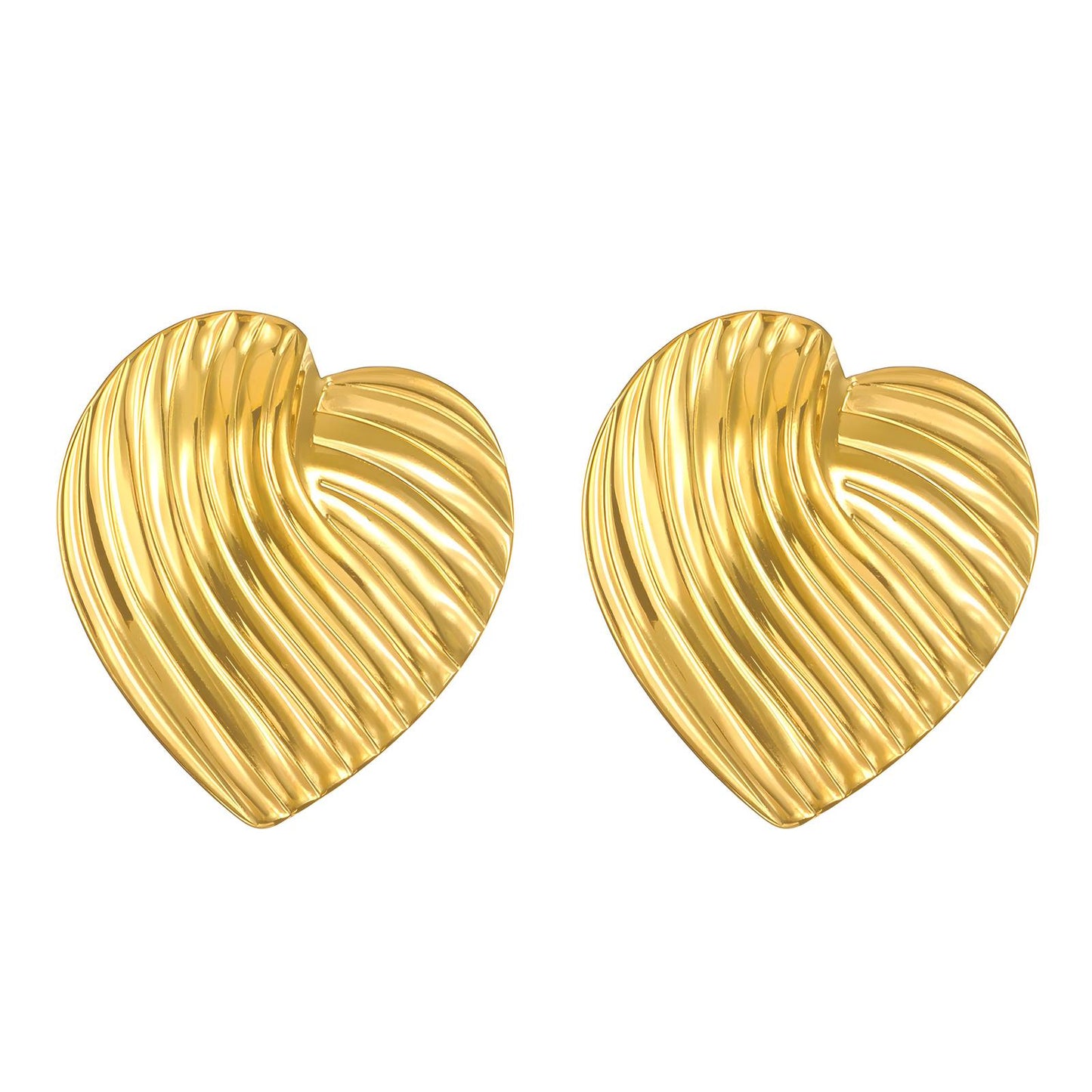Edith 18k Gold Heart Earrings
