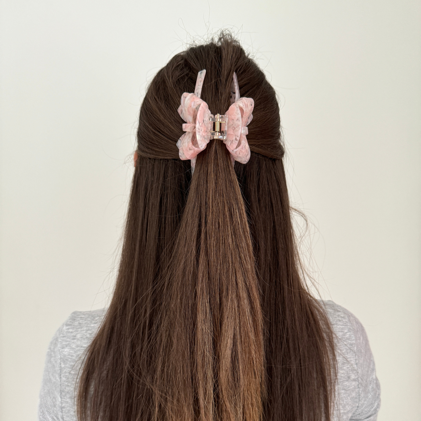 Arianne Cellulose Acetate Bow Hair Claw Clips: Purple