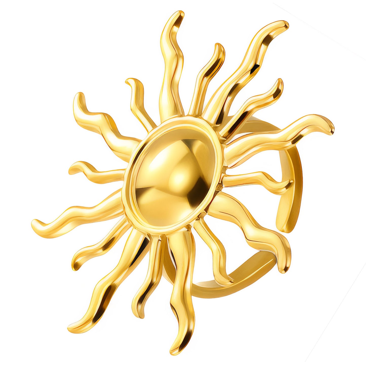 Lina 18k Gold Gold Sun Ring