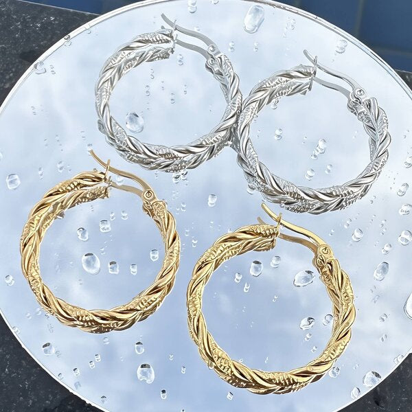 Twila Twisted Hoop Earrings.