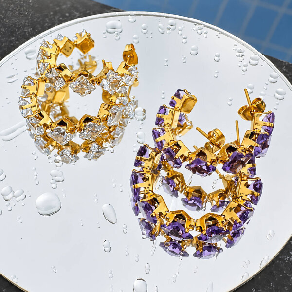 Clear Crystal Earrings