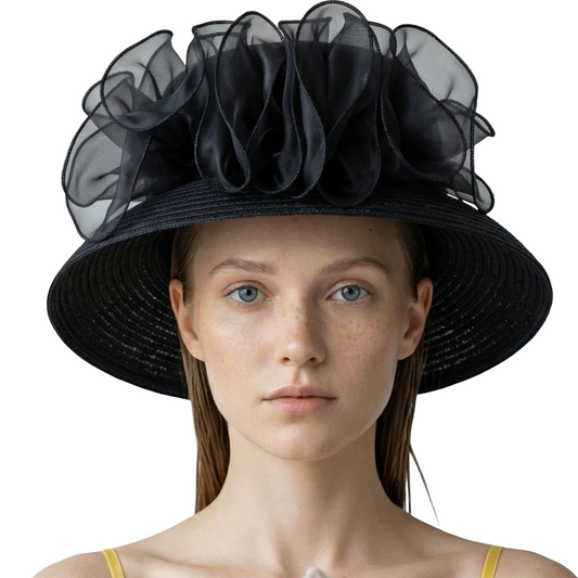 Rosette Organza church Hats