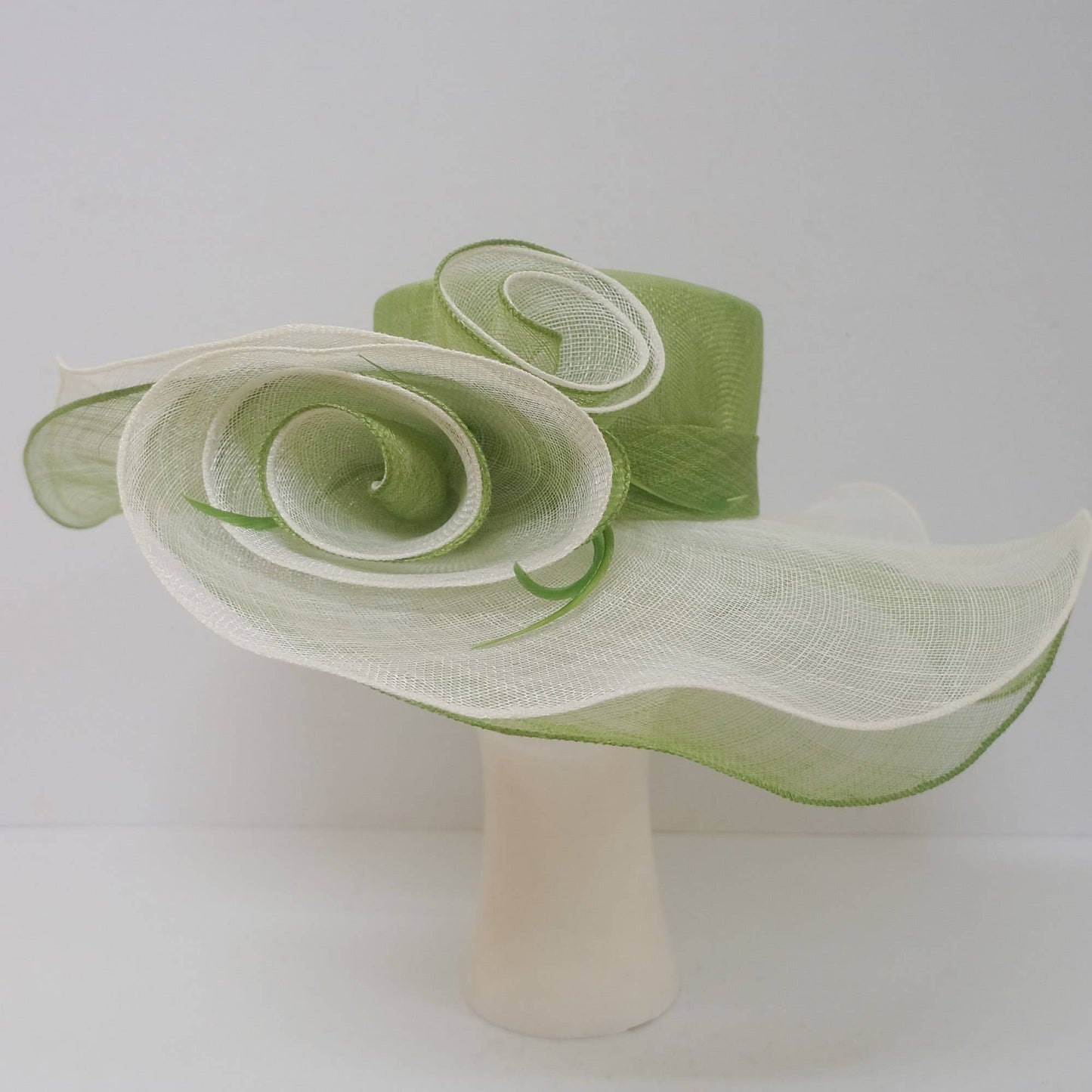 Double Layer Of Sinamay Floppy Hat | 122131: Olive/Ivory