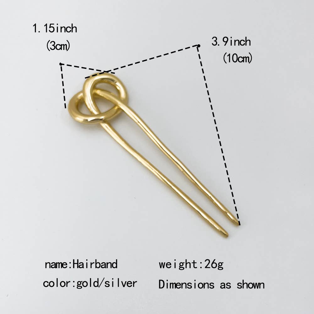 Minimalist Metal Hair Clips – Effortless Updos: Gold