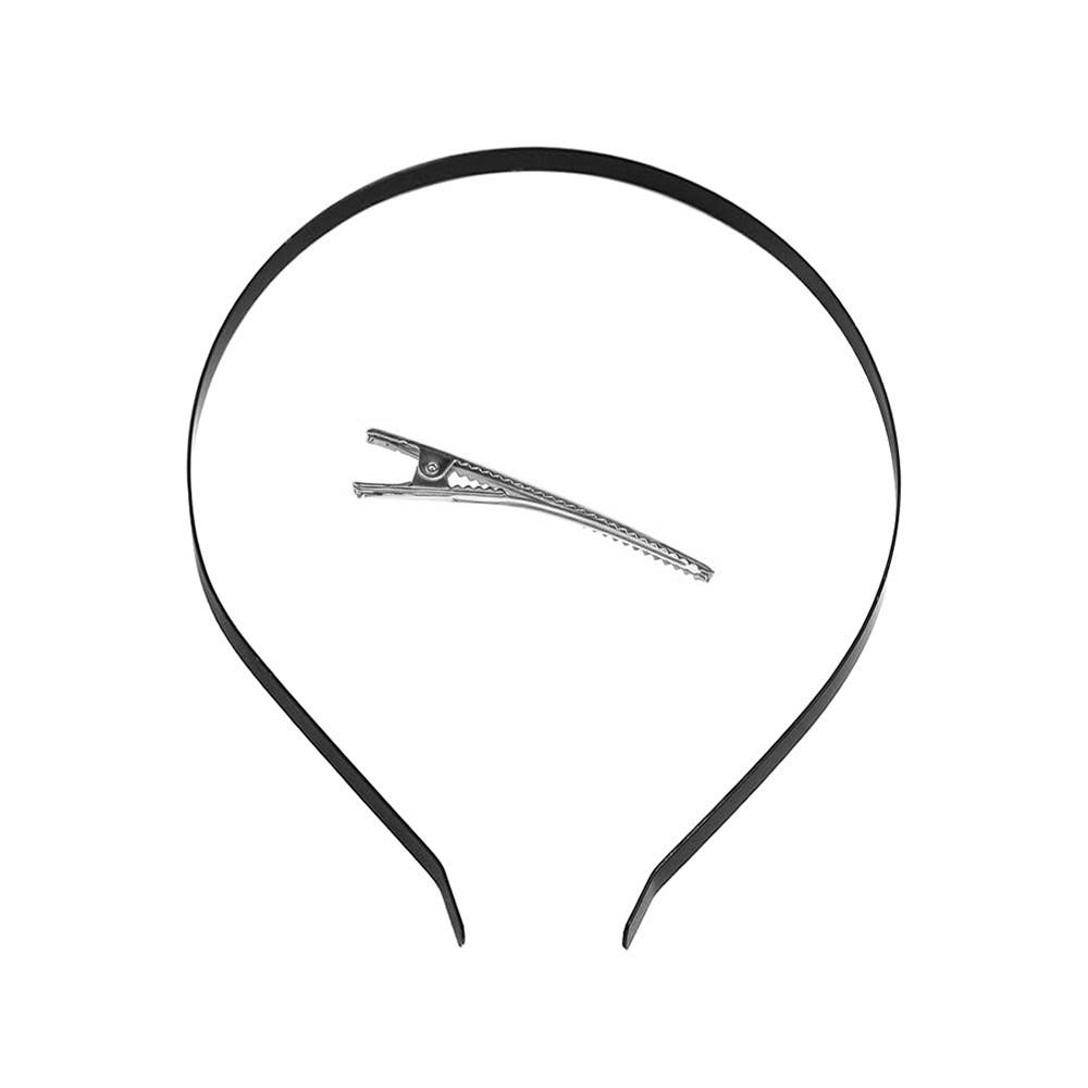 Flower Feather Mesh Fascinator / Headband: Orange