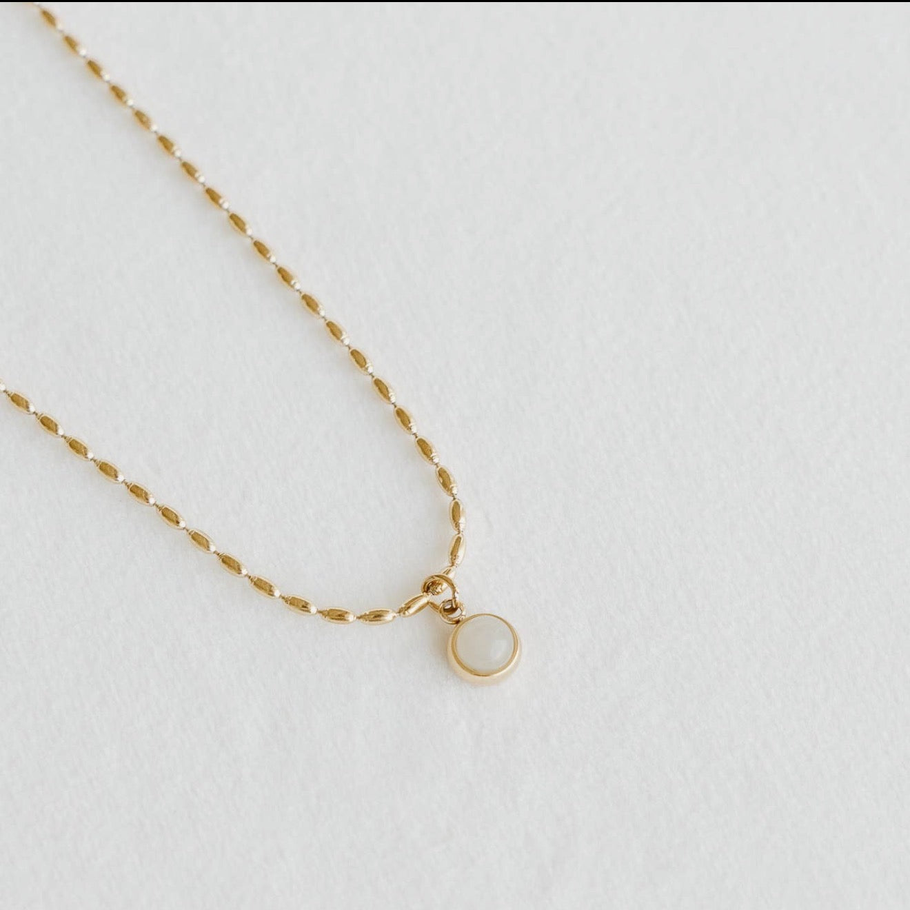 Moonstone Dainty Pendant Necklace