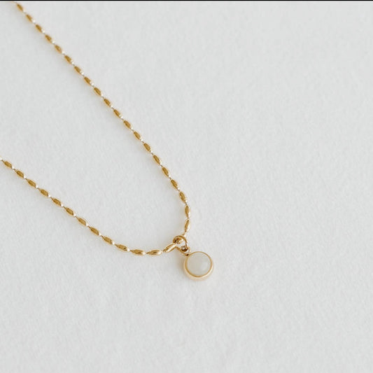 Moonstone Dainty Pendant Necklace