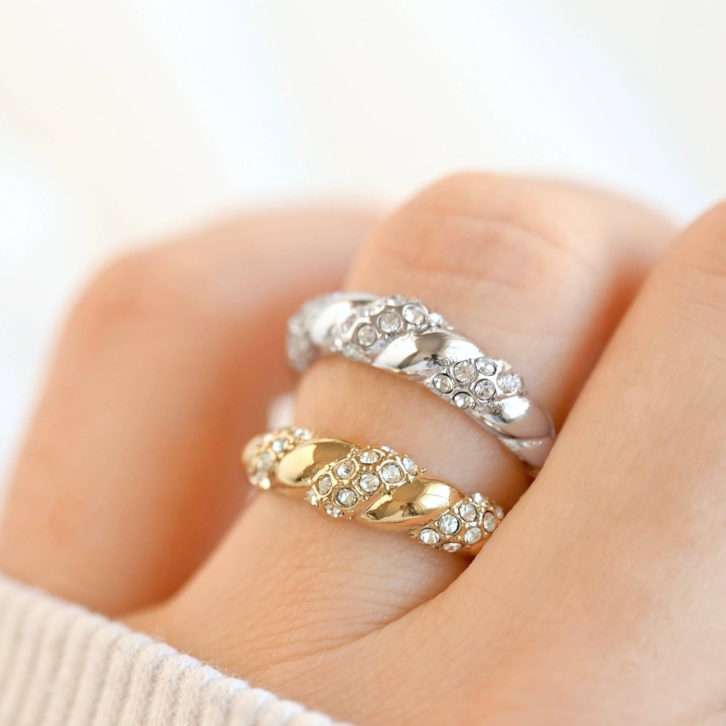 Diamond Twist Ring.
