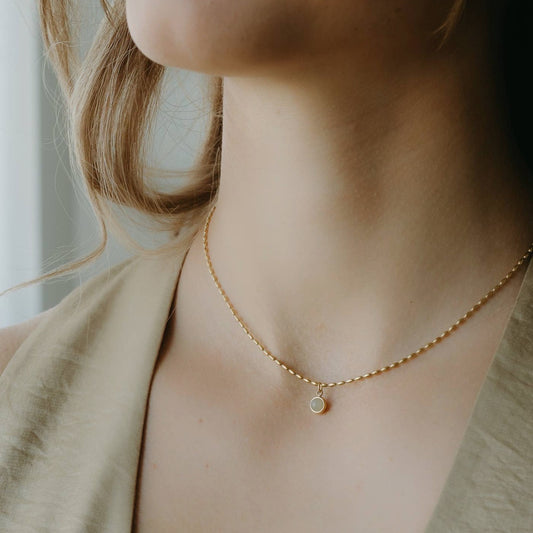 Moonstone Dainty Pendant Necklace