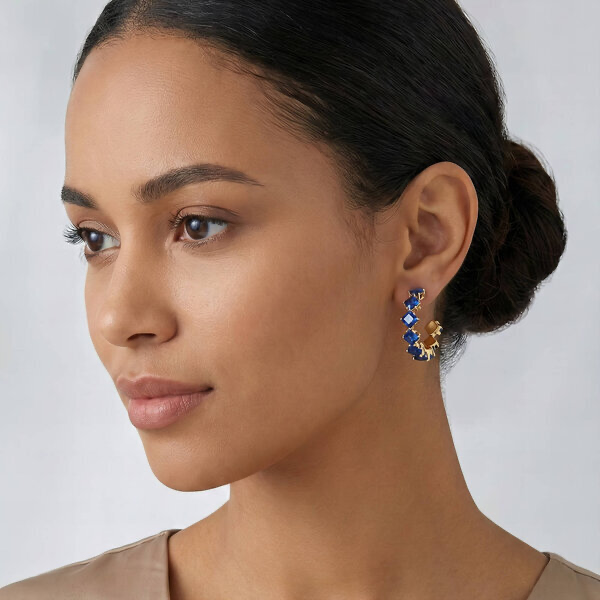 Cobalt Crystal Earrings