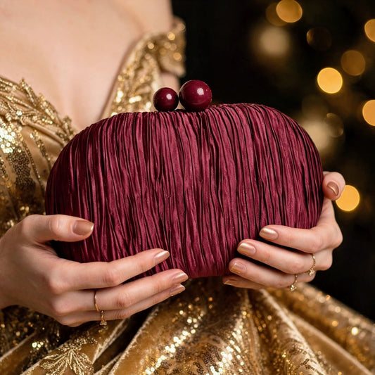Regal Burgundy Clutch