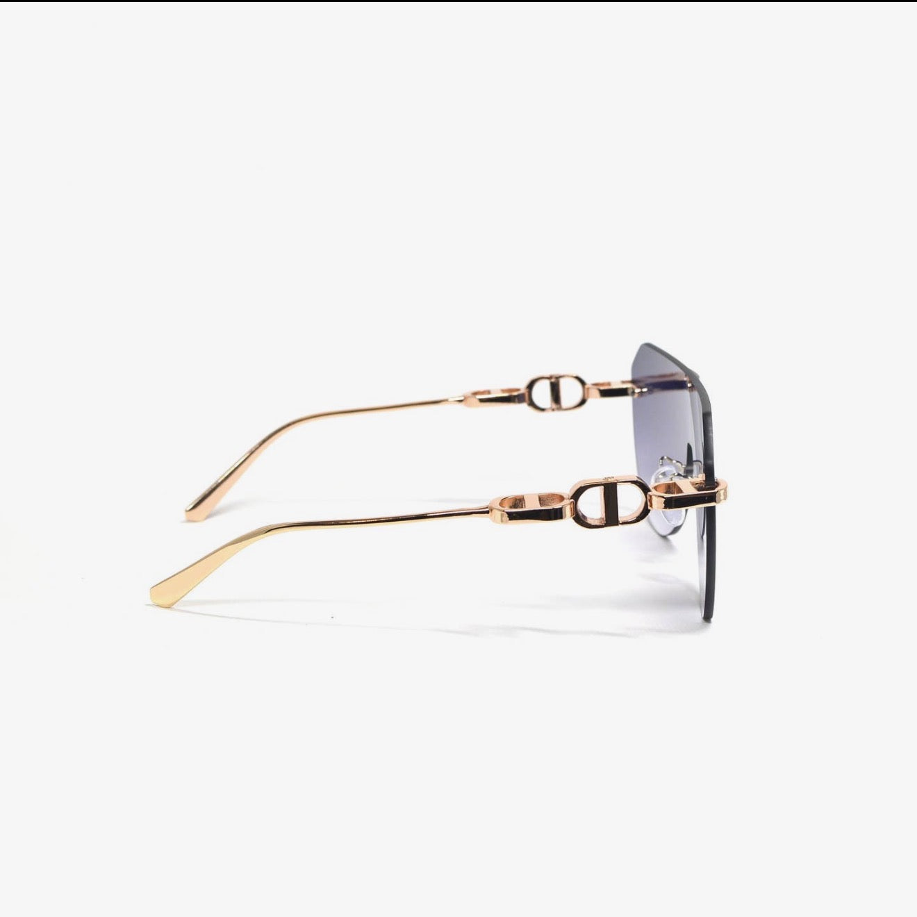 Oversized Rimless Aviator Sunglasses