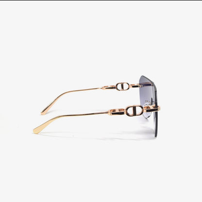 Oversized Rimless Aviator Sunglasses