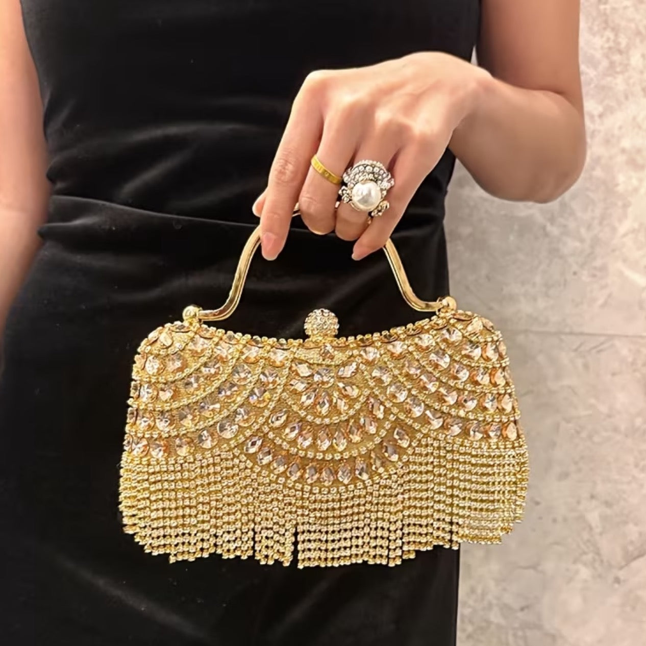 Adah Gold Fridge Royale Clutch