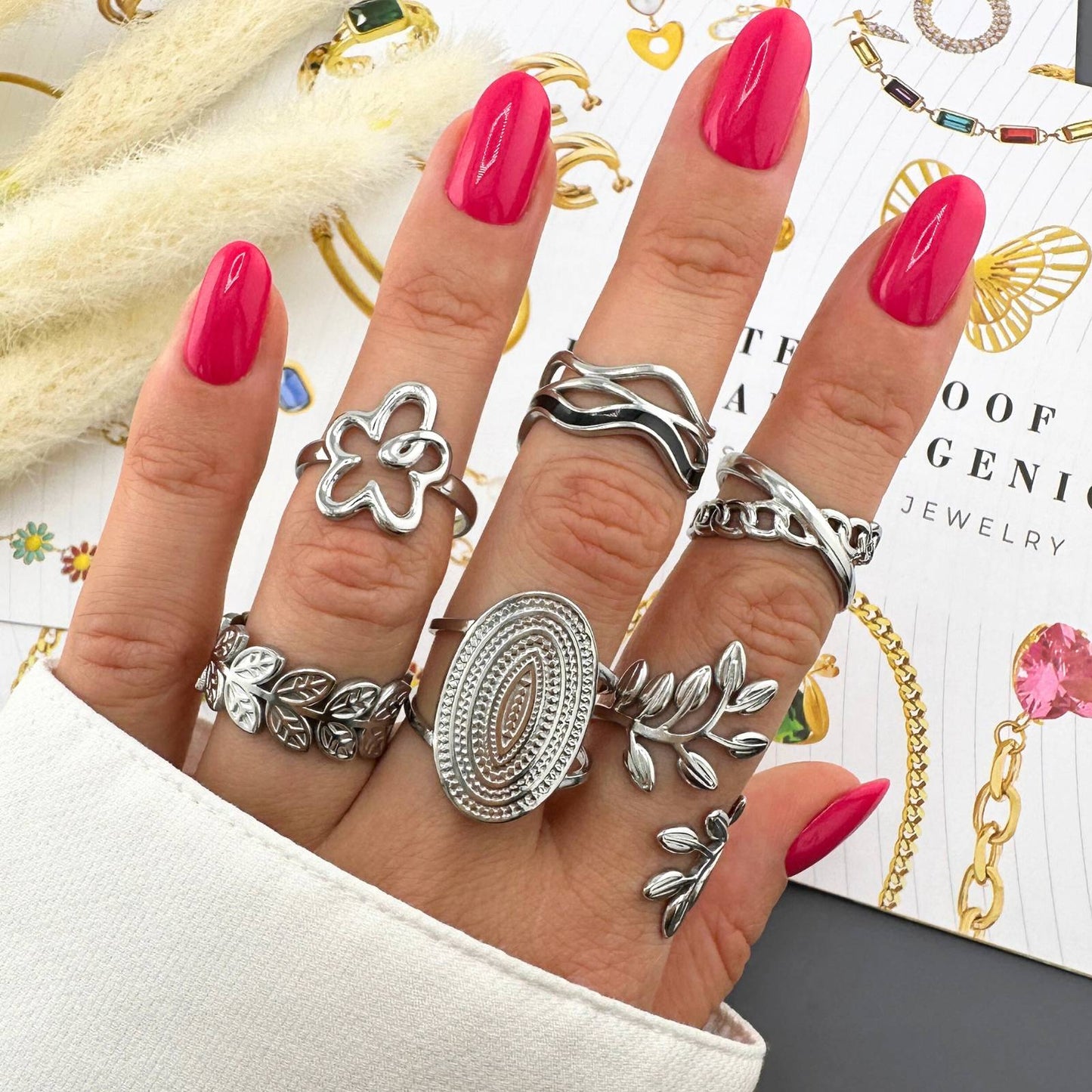 Nina 18k Gold Silver-Oval Ring