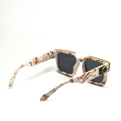 Spectacle Spectacle Stylish Marble Square Sunglasses