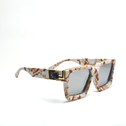 Spectacle Spectacle Stylish Marble Square Sunglasses