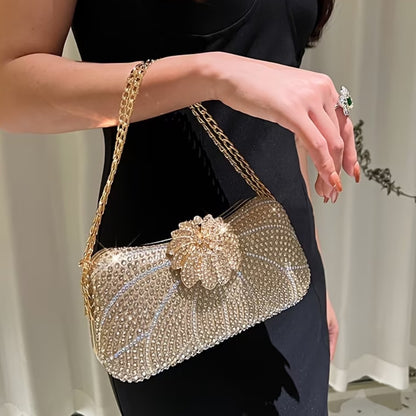 Crystal Floral Luxe Clutch