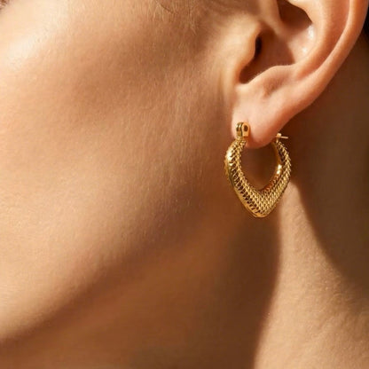 Textured Hoop Earrings