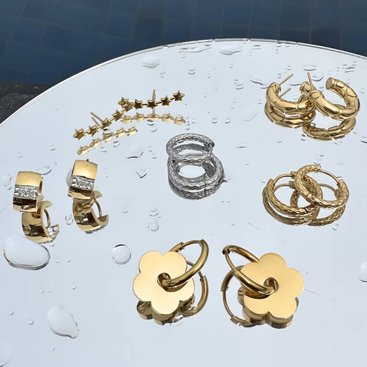 Arabella 18k Gold Hoop Earrings