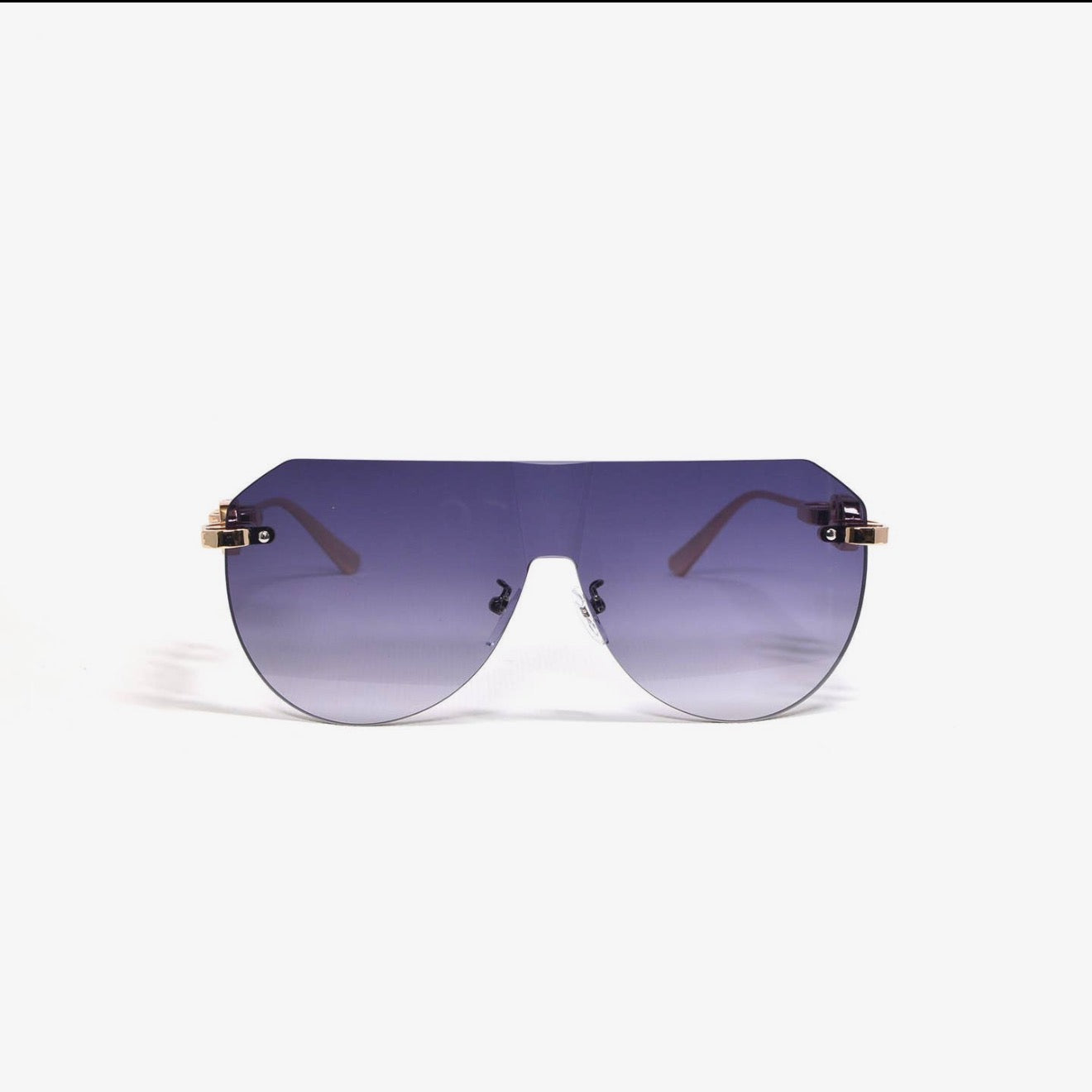 Oversized Rimless Aviator Sunglasses