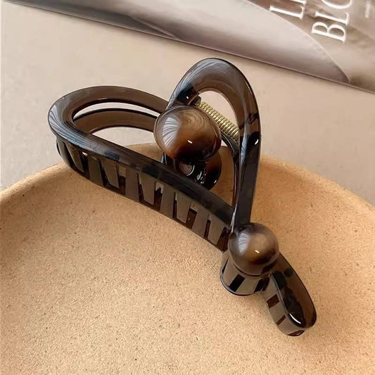 Dhalida Premium Tortoiseshell Hair Claw Clip, Hair Accessories : Brown