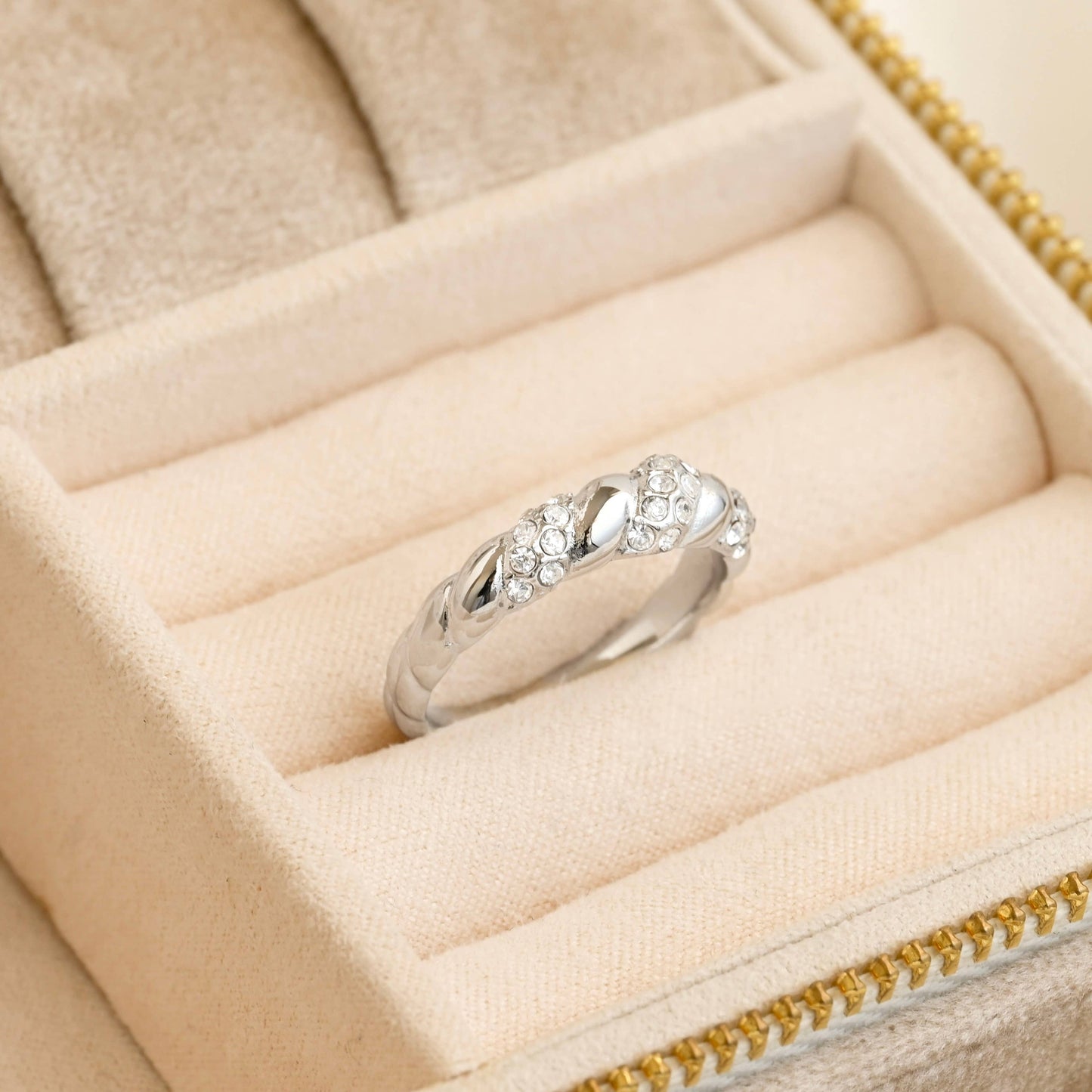 Diamond Twist Ring.