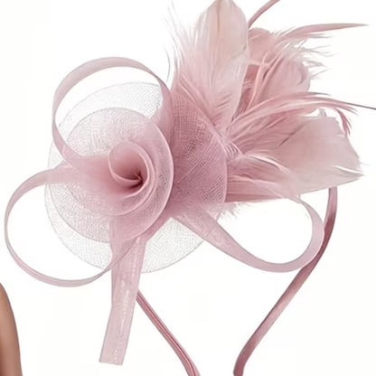 Hot Pink Feather Fascinator Headband