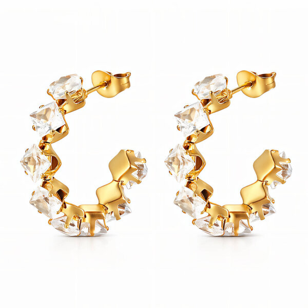 Clear Crystal Earrings