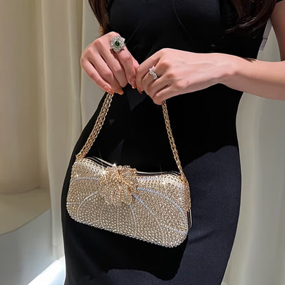 Crystal Floral Luxe Clutch