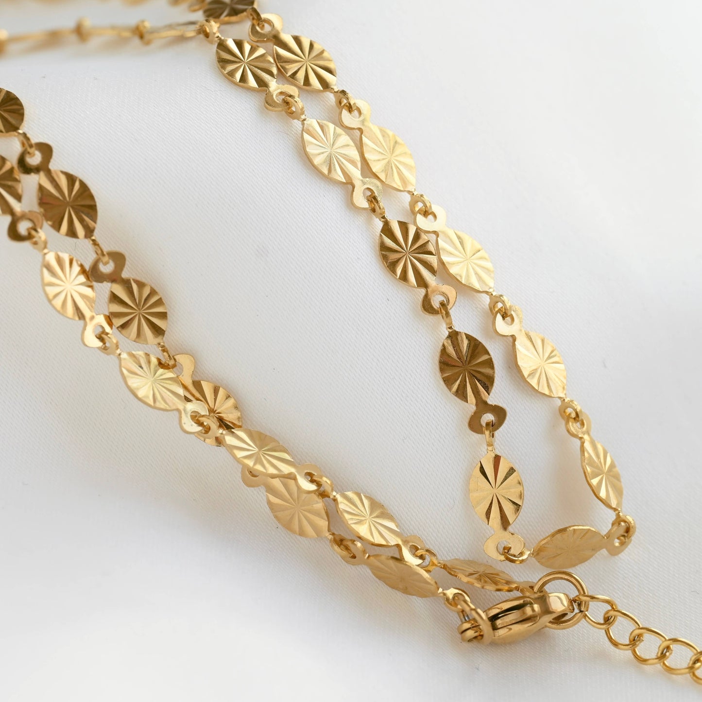 Lucile Sunburst Coin Necklace - Tarnish-free Oval Sunrays Necklace