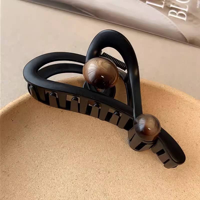 Dhalida Premium Tortoiseshell Hair Claw Clip, Hair Accessories : Black