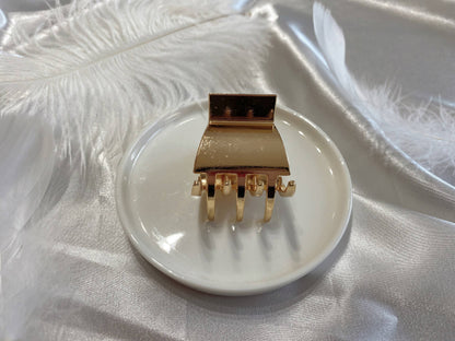 Rina Small Hair Claw | Gold | Hair Accessories | High Ponytail