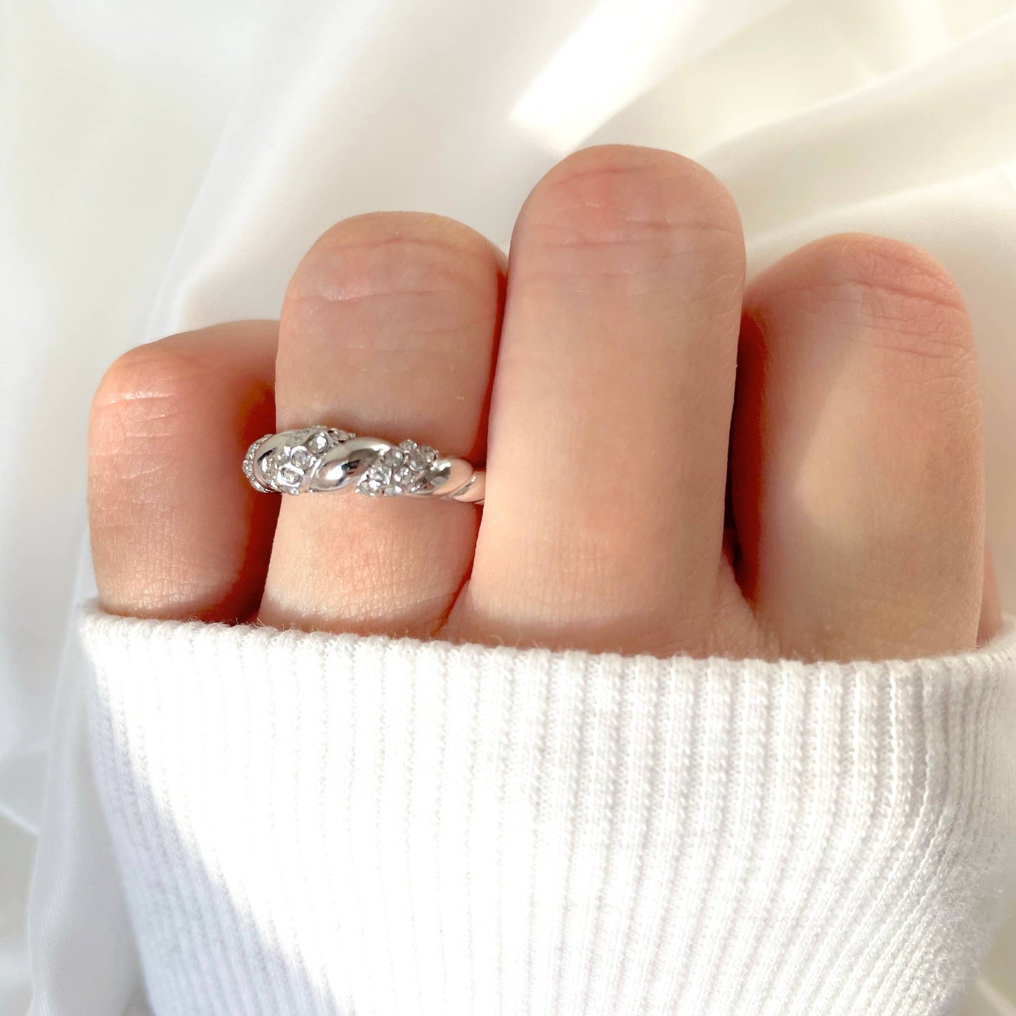 Diamond Twist Ring.