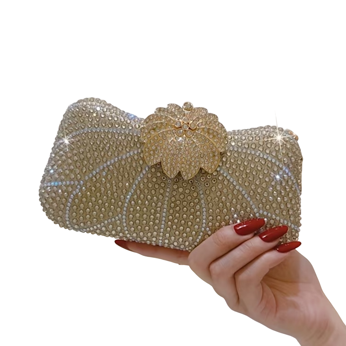 Crystal Floral Luxe Clutch