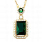 Emerald and Diamond Pendant necklace