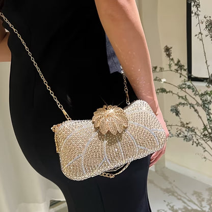 Crystal Floral Luxe Clutch