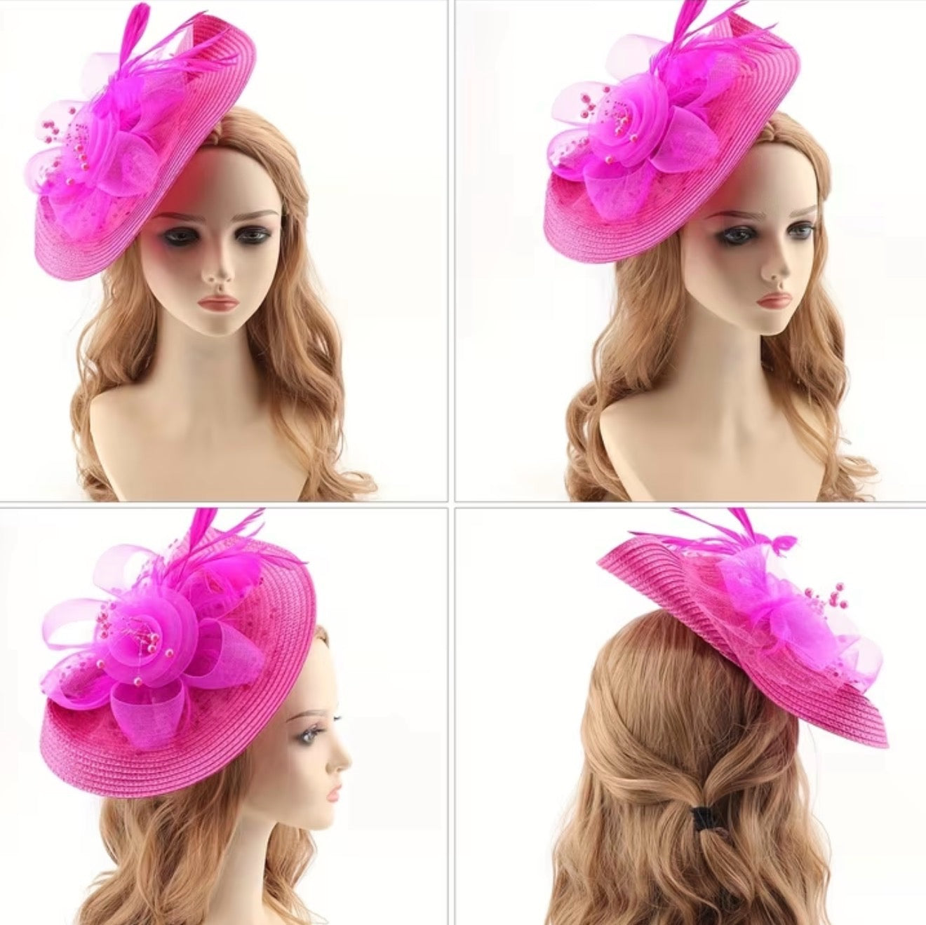 Flower Mesh Feathers Hair Fascinators