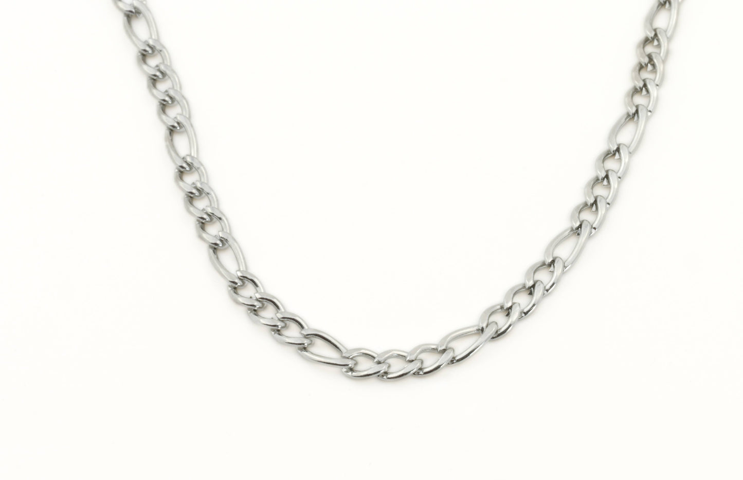 Margaret Figaro Chain Necklace - Figaro Choker - Dainty Gold Chain: Yellow Gold